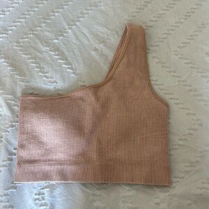 orange/cream sports bra